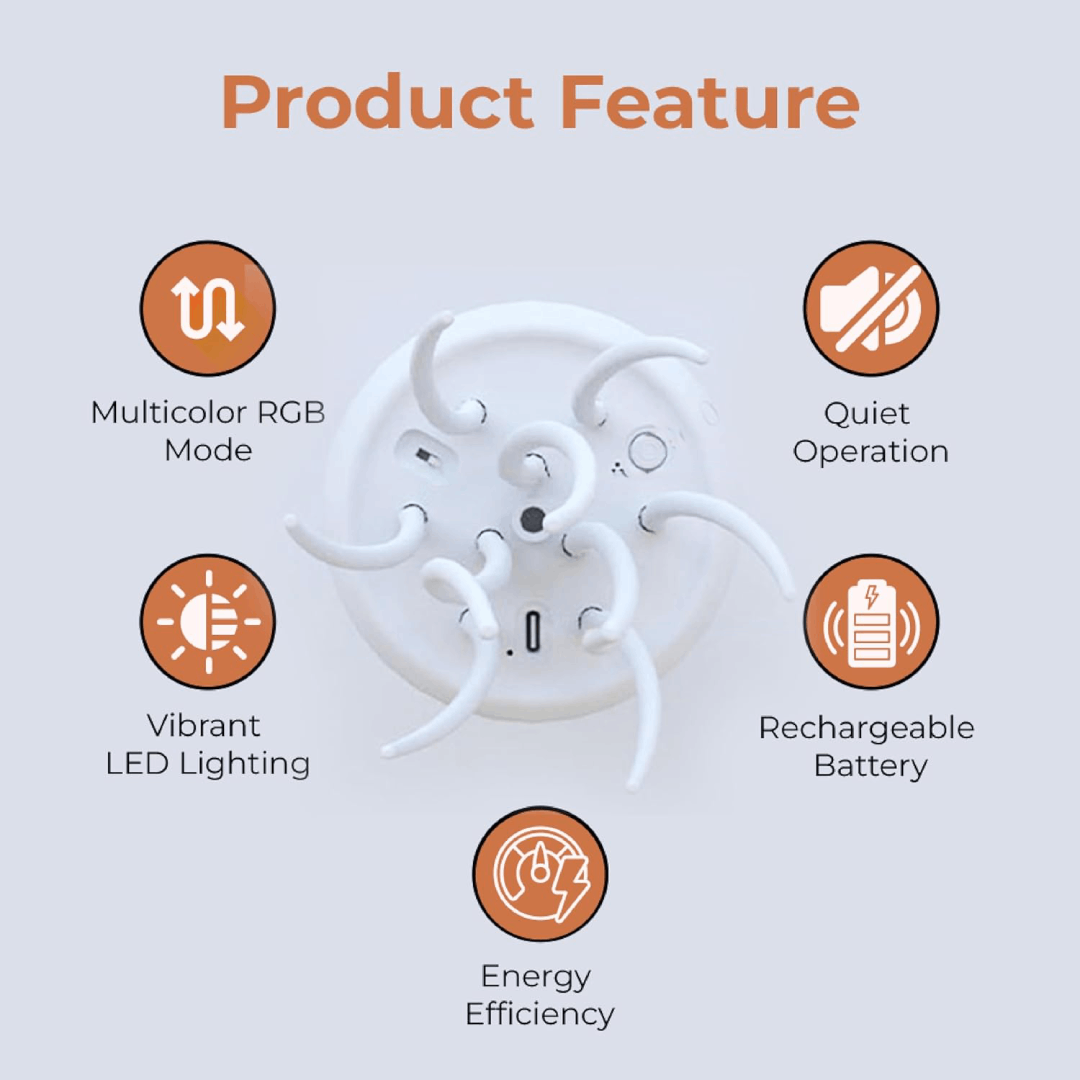 LED Jellyfish Lamp with RGB Color Changing and Voice Activation