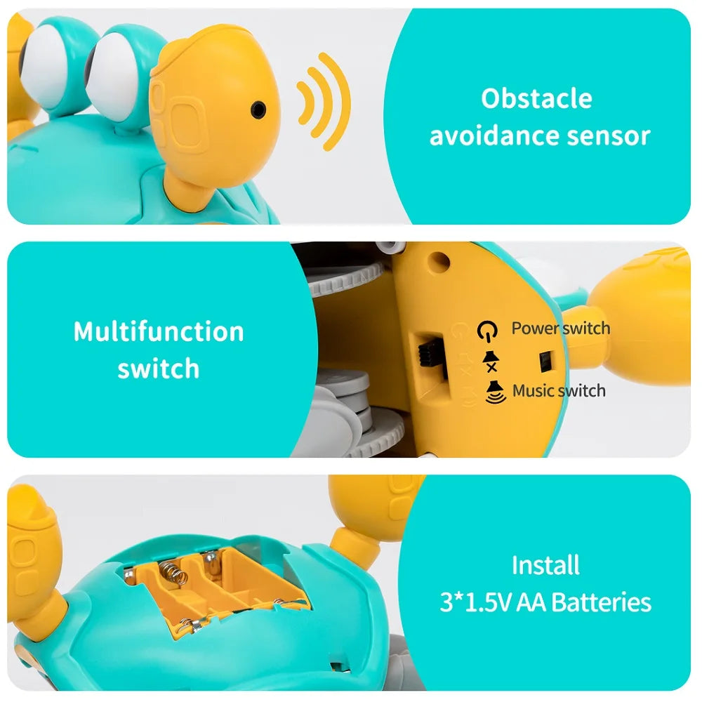 Interactive Dancing Crab Toy with Music & Lights