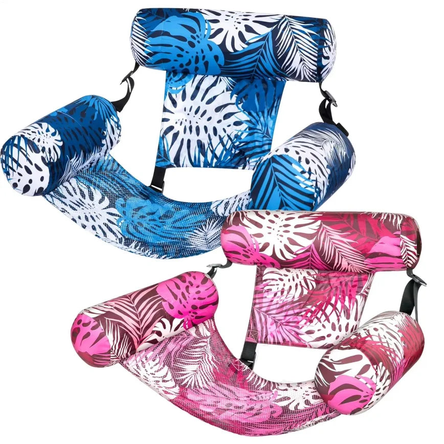 Inflatable Pool Lounge Chair with Mesh Seat