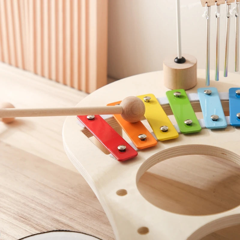 Wooden Musical Instrument Table for Kids – Montessori Music Toy Set