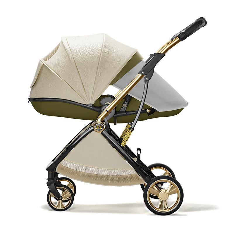 Convertible Baby Stroller with Bassinet & Toddler Seat, Lightweight Folding Travel Stroller – fluvly