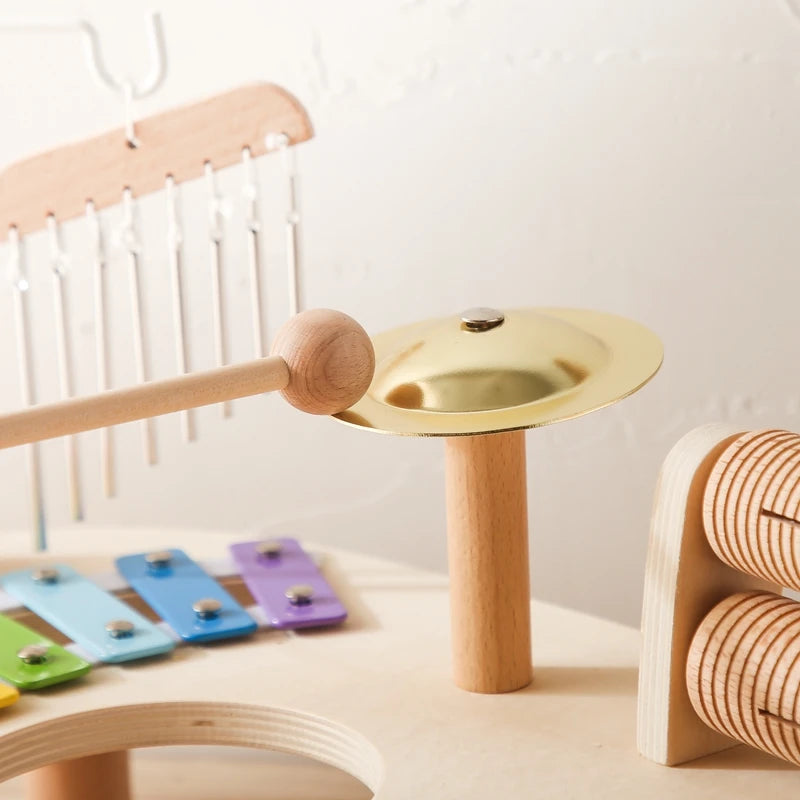 Wooden Musical Instrument Table for Kids – Montessori Music Toy Set