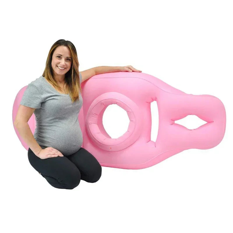 Inflatable Maternity Support Pillow with Body Contour Design