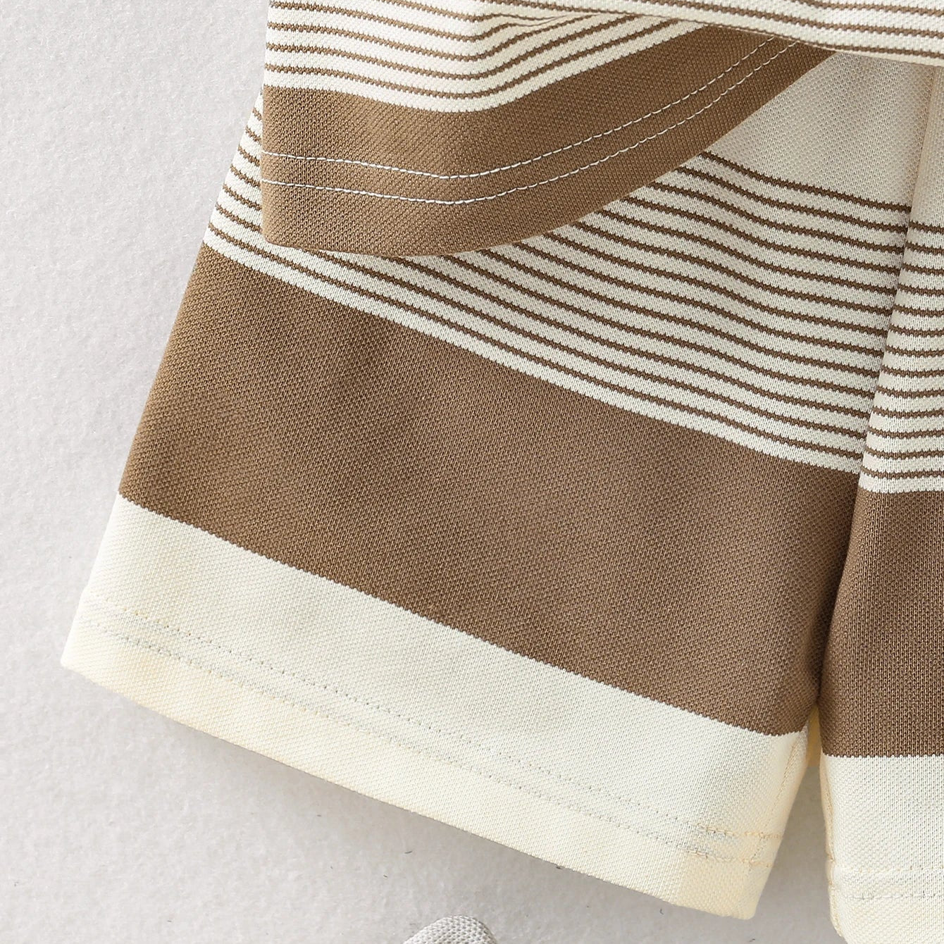 Baby Boy Striped Shirt and Shorts Set