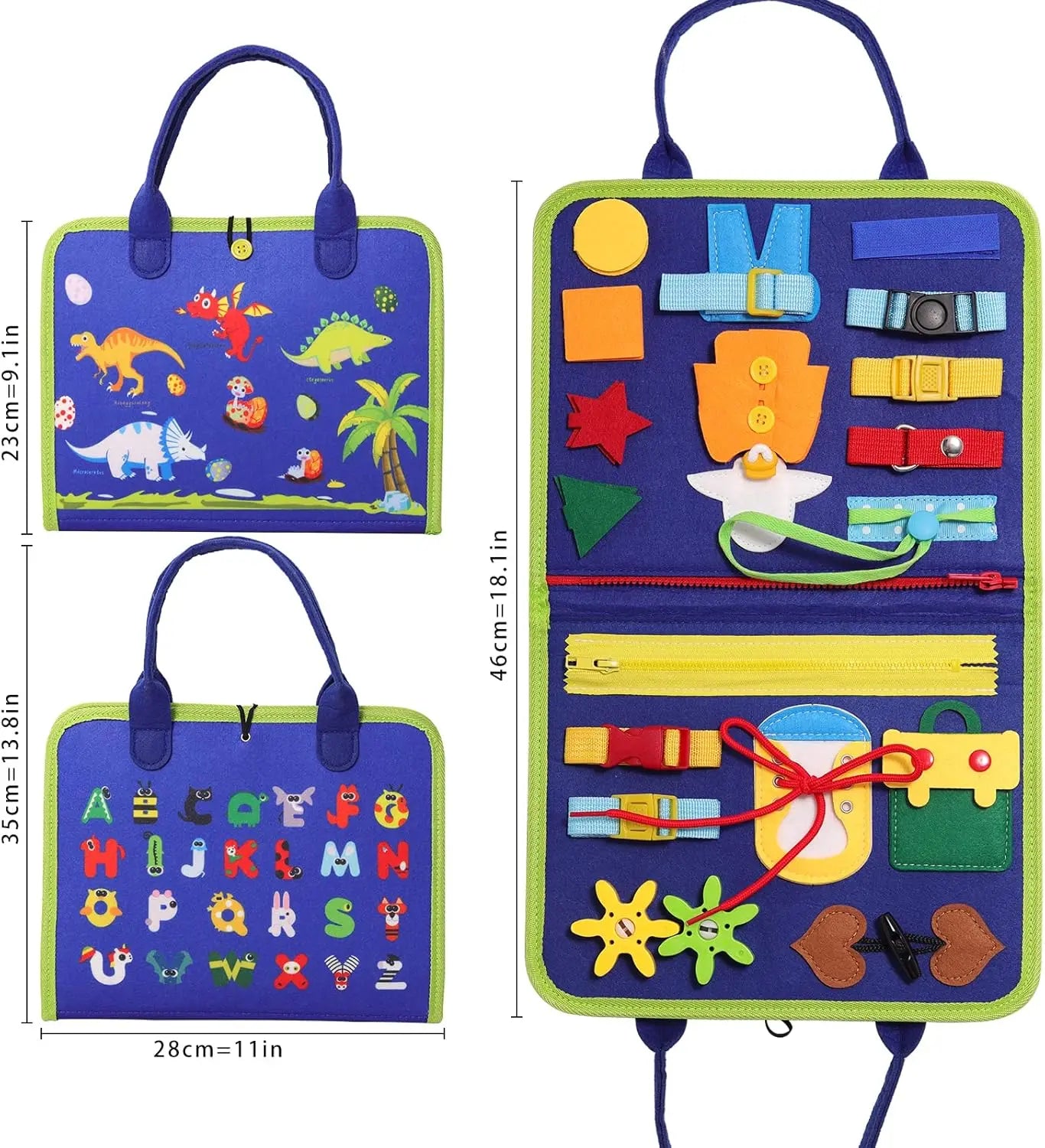 Toddler Busy Board Learning Book with Fine Motor Activities and Educational Games
