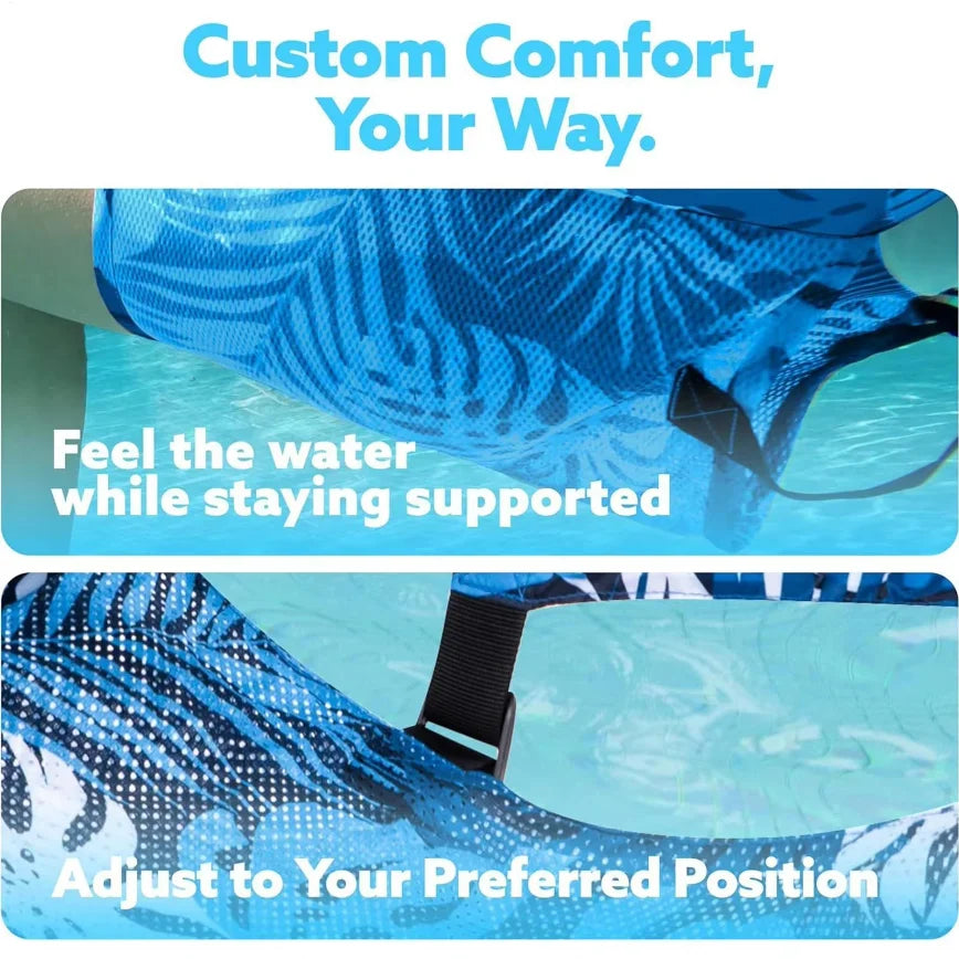 Inflatable Pool Lounge Chair with Mesh Seat