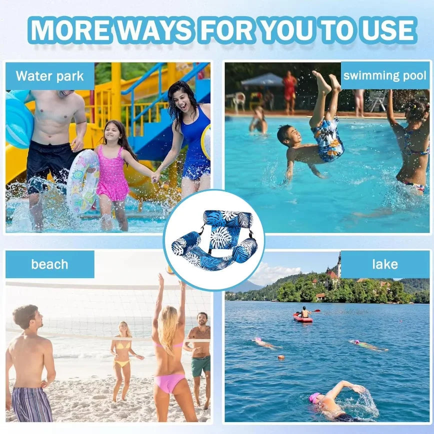Inflatable Pool Lounge Chair with Mesh Seat