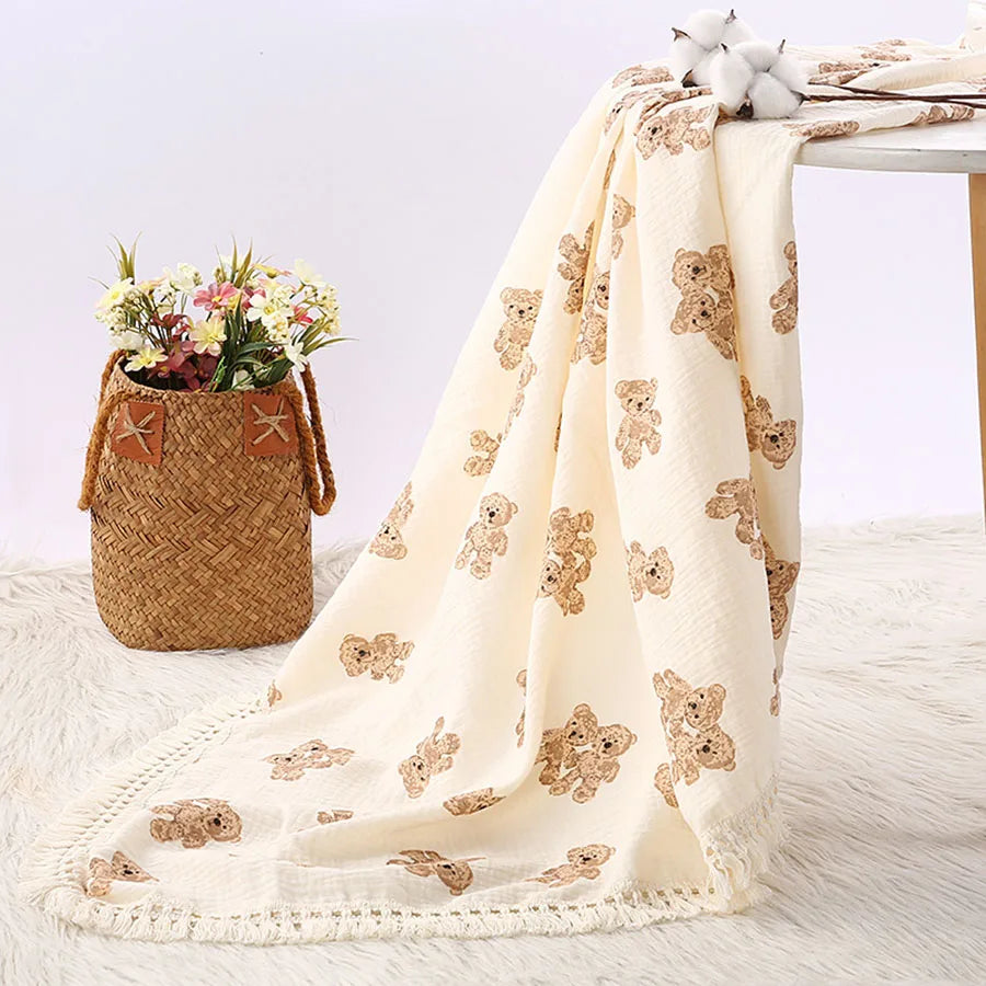 Baby Teddy Swaddle Blanket