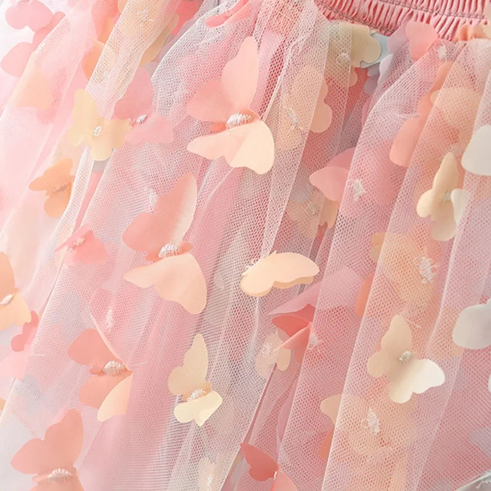 Belle Baby Girl Butterfly Dress with Embroidered Wings