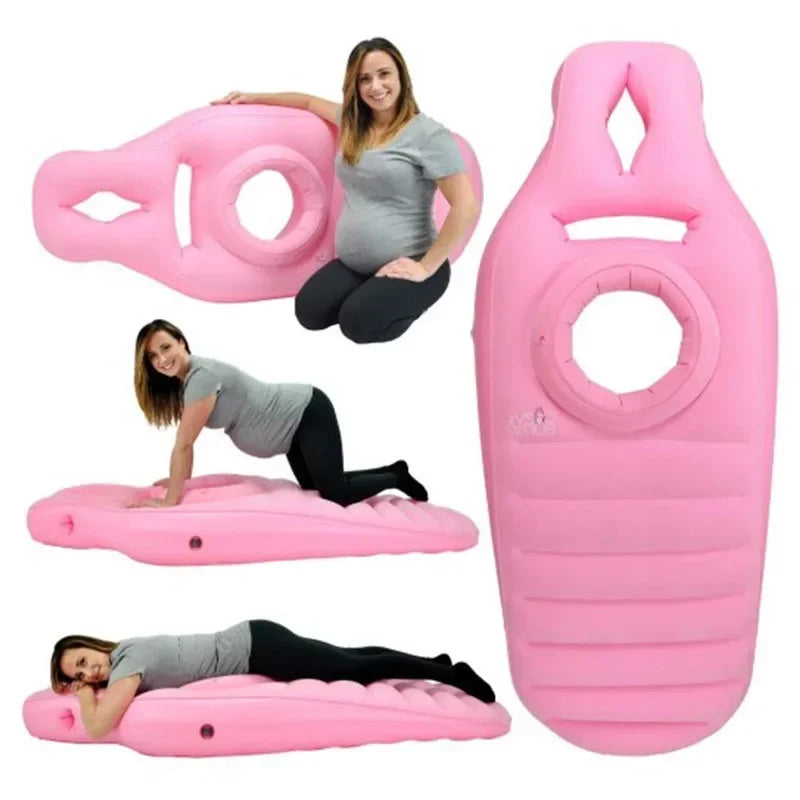 Inflatable Maternity Support Pillow with Body Contour Design
