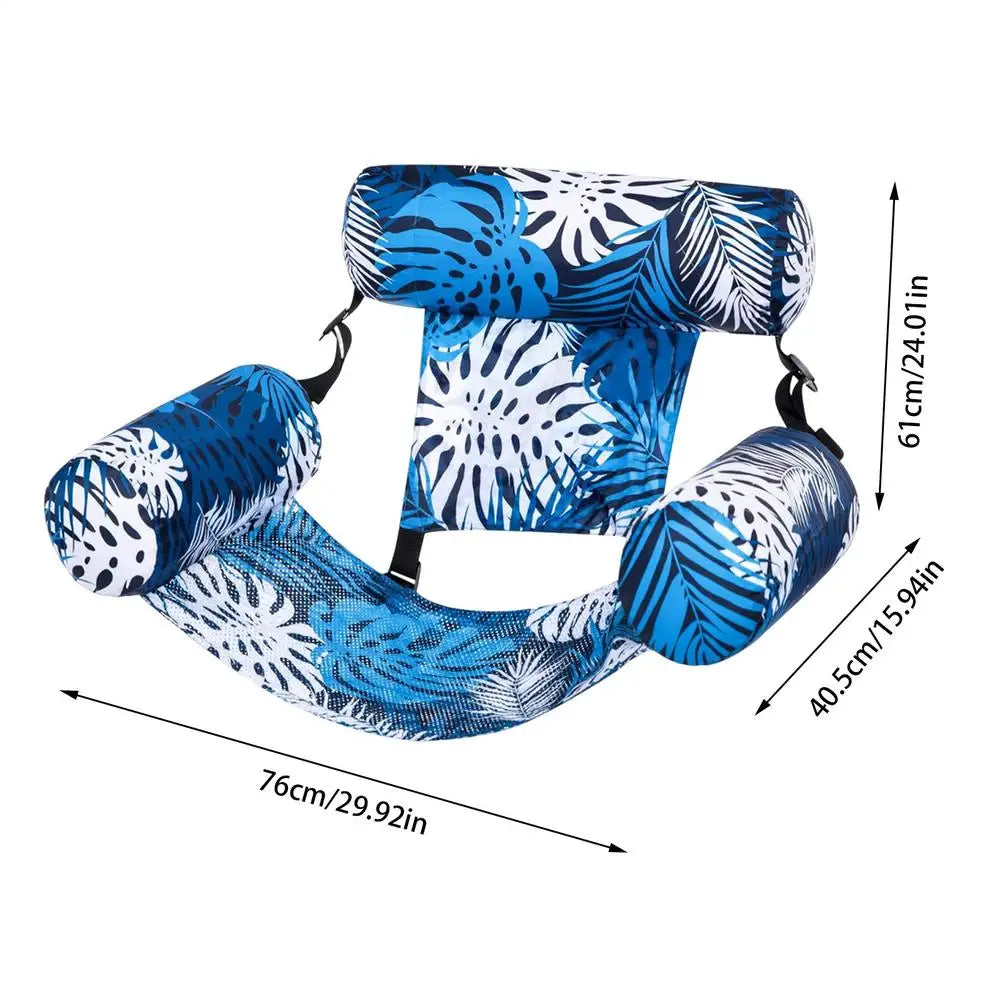 Inflatable Pool Lounge Chair with Mesh Seat