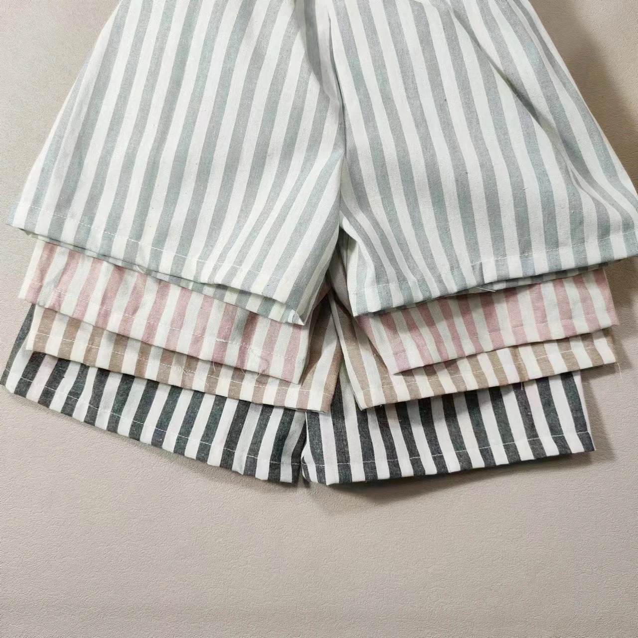 Kids Striped Shorts with Elastic Waist
