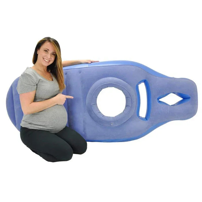 Inflatable Maternity Support Pillow with Body Contour Design