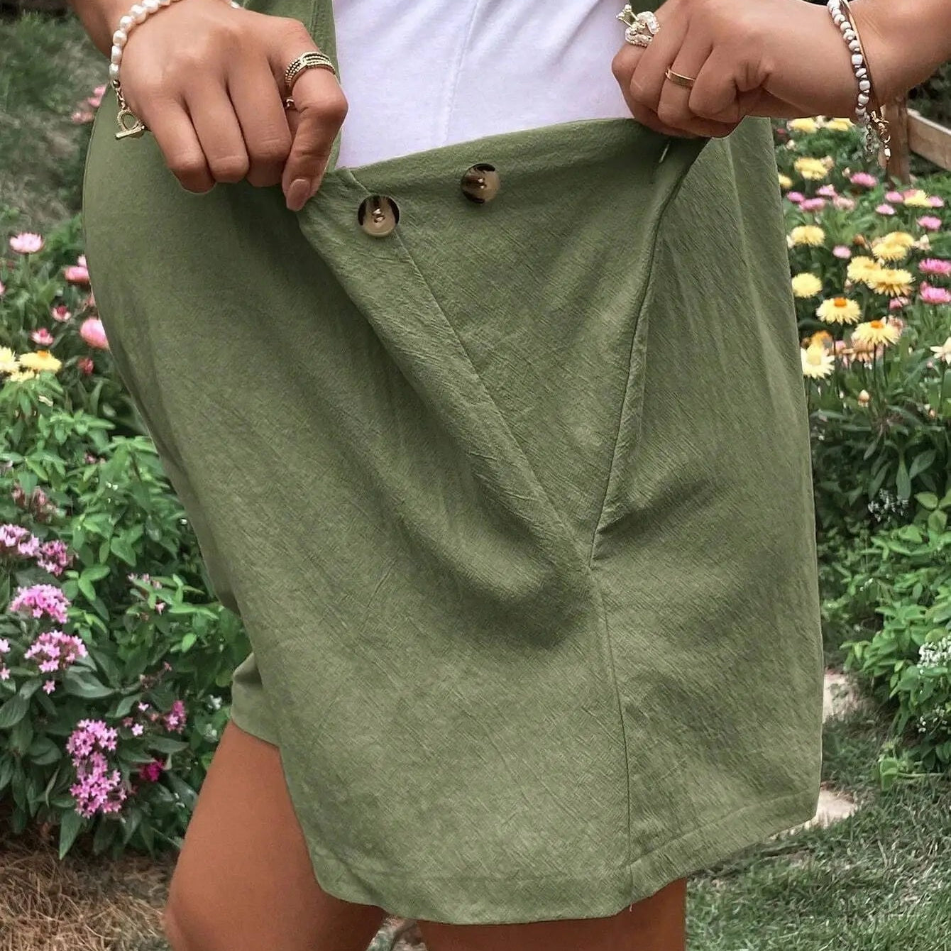 Maternity Short Overalls with Adjustable Straps