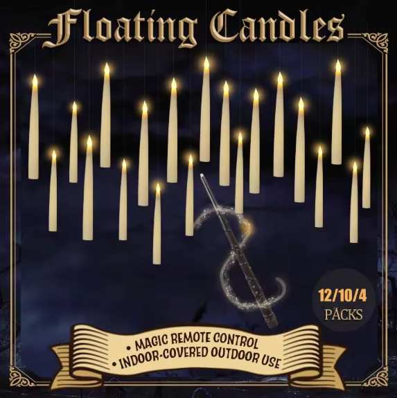 Floating LED Candles with Magic Wand Remote for Party