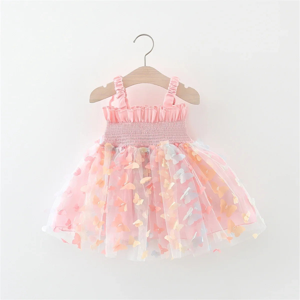 Belle Baby Girl Butterfly Dress with Embroidered Wings