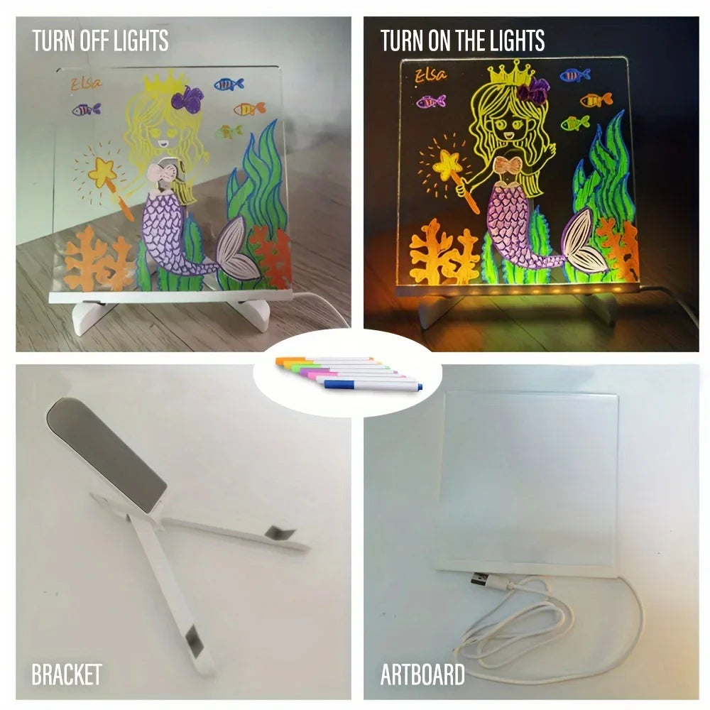 Bright LED Acrylic Erasable Message Board