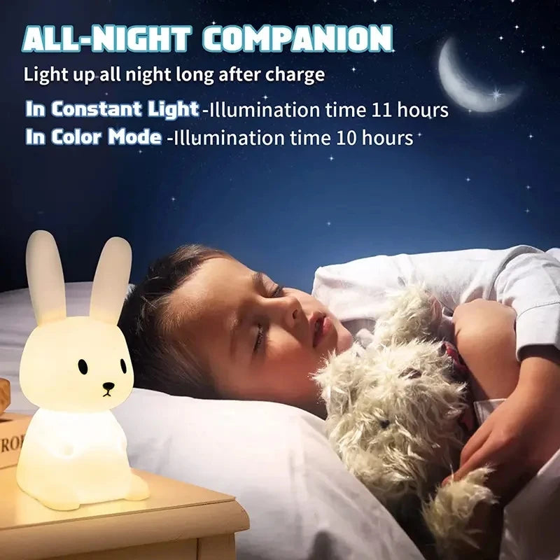Rabbit Touch Night Light with Rechargeable Battery