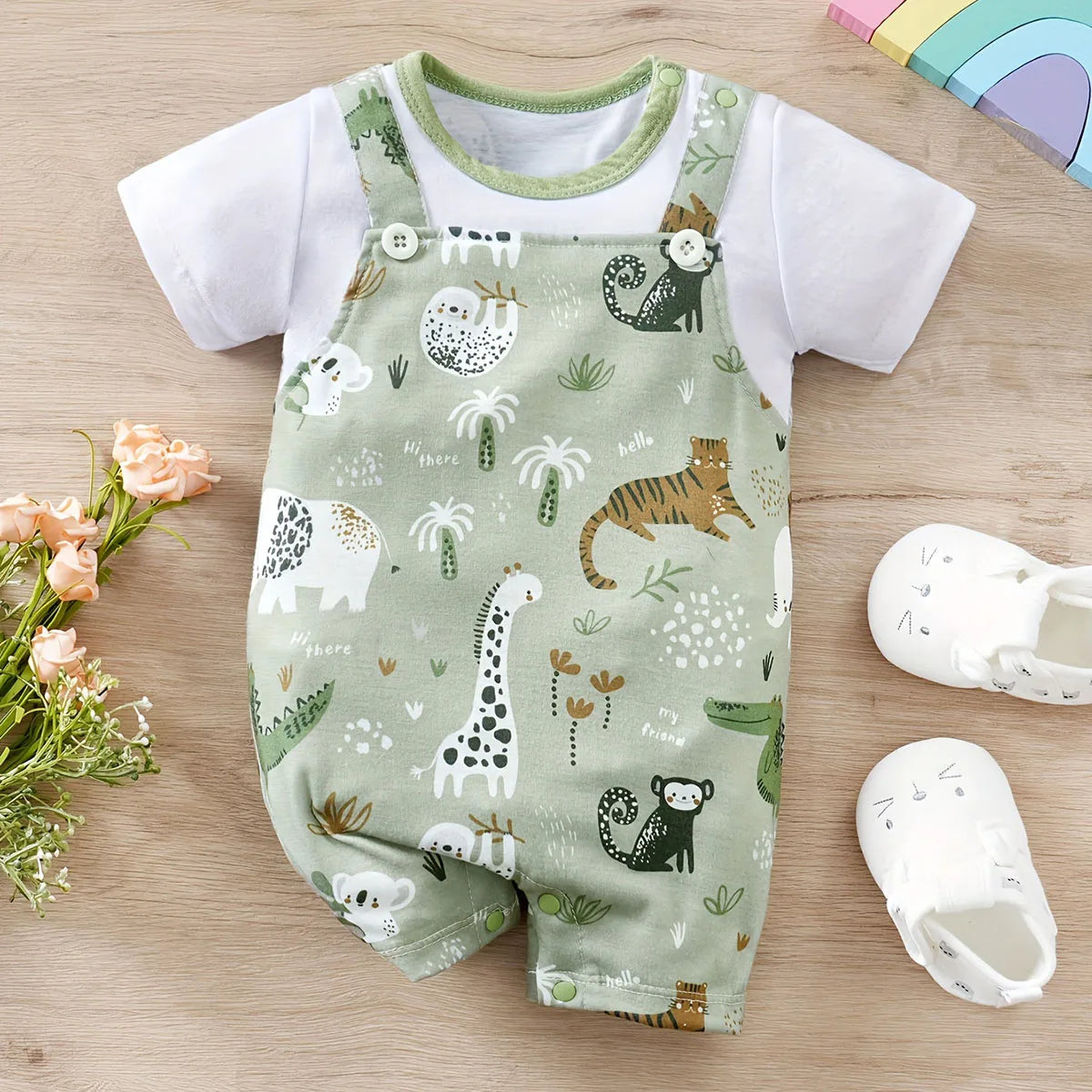 Wilder Baby Animal Print Romper