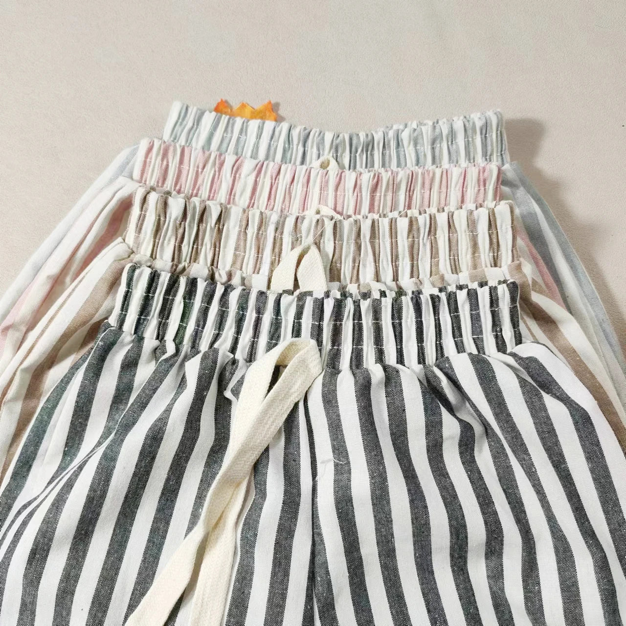 Kids Striped Shorts with Elastic Waist