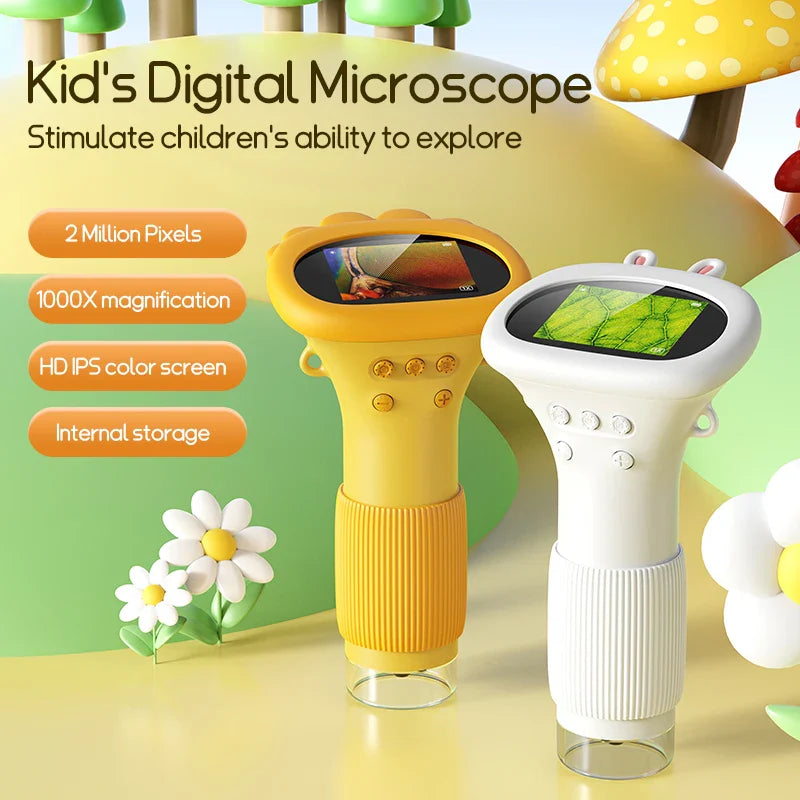 Handheld 1000X Mini Microscope for Kids - Outdoor STEM Science Toy