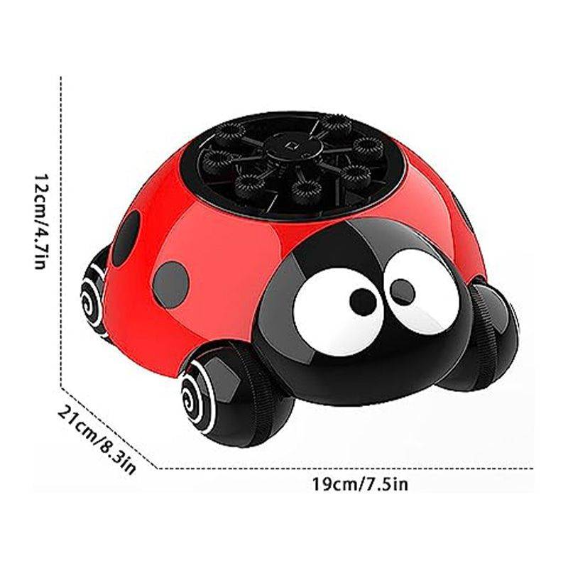 Kids Bubble Machine Ladybug Toy with Automatic Bubble Blower