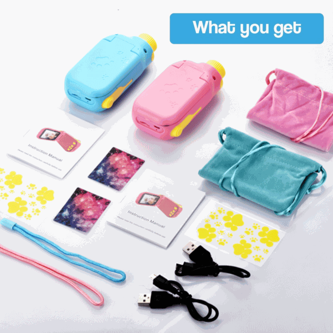 Kids Digital Camera with Video Recorder, 8GB Memory Card & Storage Case