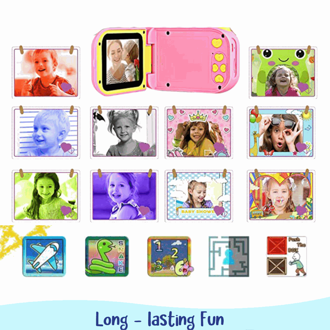 Kids Digital Camera with Video Recorder, 8GB Memory Card & Storage Case