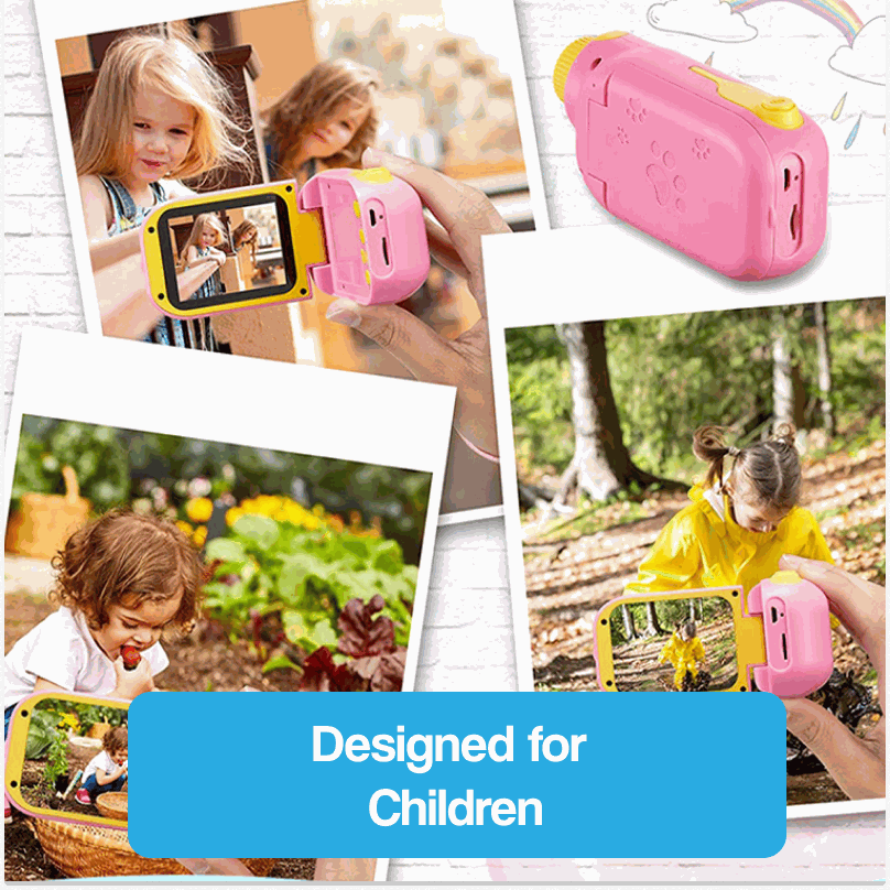 Kids Digital Camera with Video Recorder, 8GB Memory Card & Storage Case